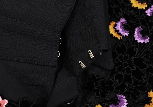 Yohji Yamamoto POUR HOMME Velour Floral Patch Wool Jacket K-162186_006
