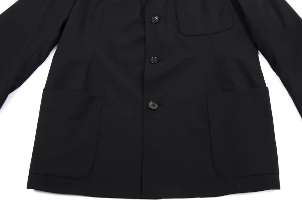 Yohji Yamamoto POUR HOMME Velour Floral Patch Wool Jacket K-162186_011