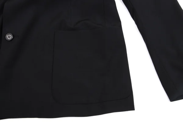 Yohji Yamamoto POUR HOMME Velour Floral Patch Wool Jacket K-162186_012