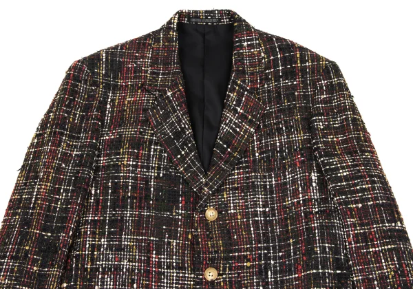 Yohji Yamamoto POUR HOMME Silk Linen Tweed Notch Lapel Jacket K-162188_002