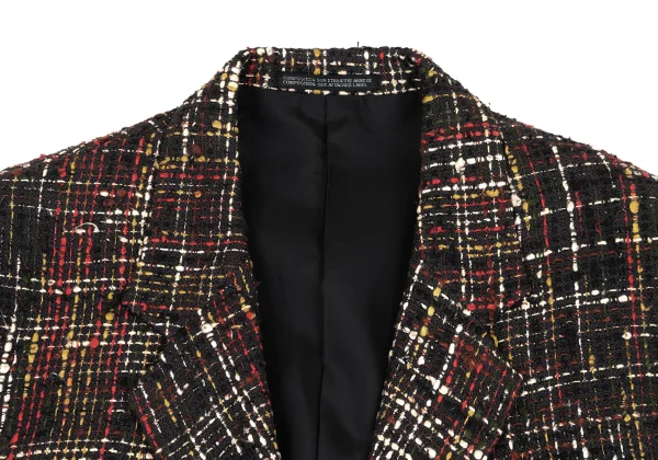 Yohji Yamamoto POUR HOMME Silk Linen Tweed Notch Lapel Jacket K-162188_003