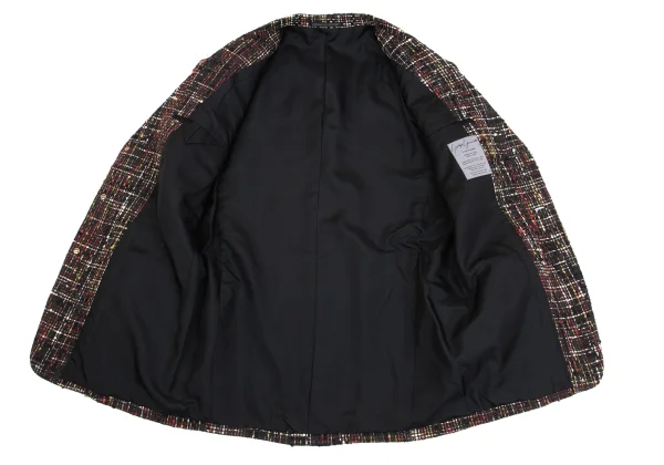 Yohji Yamamoto POUR HOMME Silk Linen Tweed Notch Lapel Jacket K-162188_011