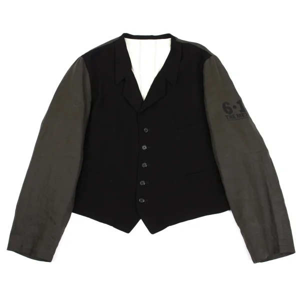Yohji Yamamoto POUR HOMME 6.1 THE MEN Back Printed Design Staff Jacket K-162189_004