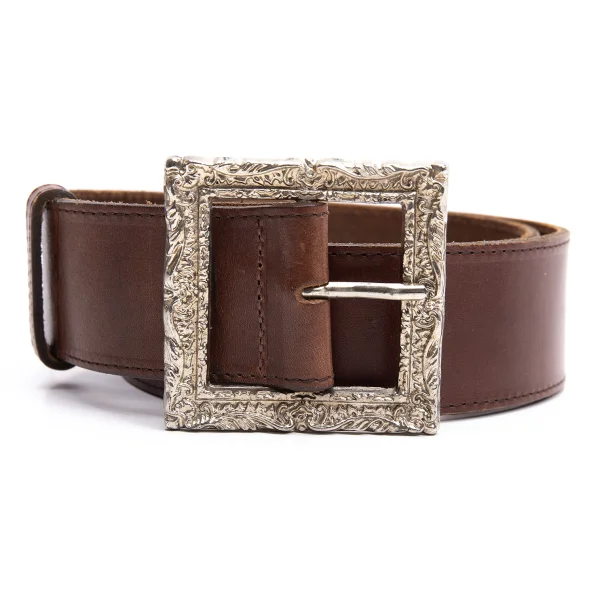Vivienne Westwood Frame Buckle Leather Belt Brown 66 K-162191_001