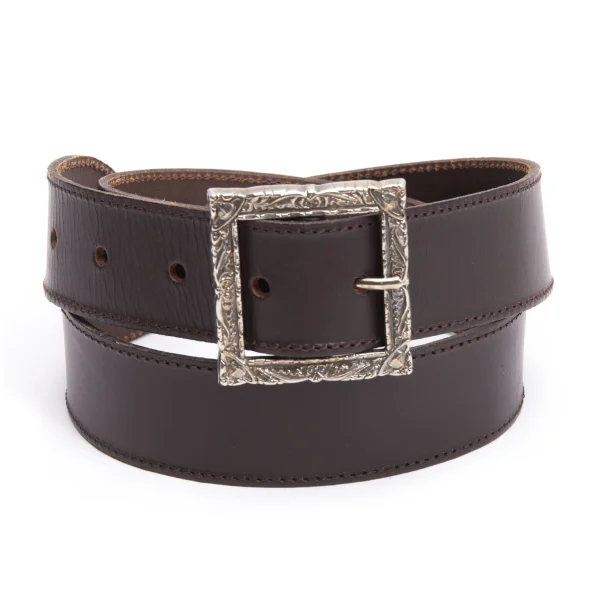 Vivienne Westwood Frame Buckle Design Leather Belt Brown 32 K-162194_001