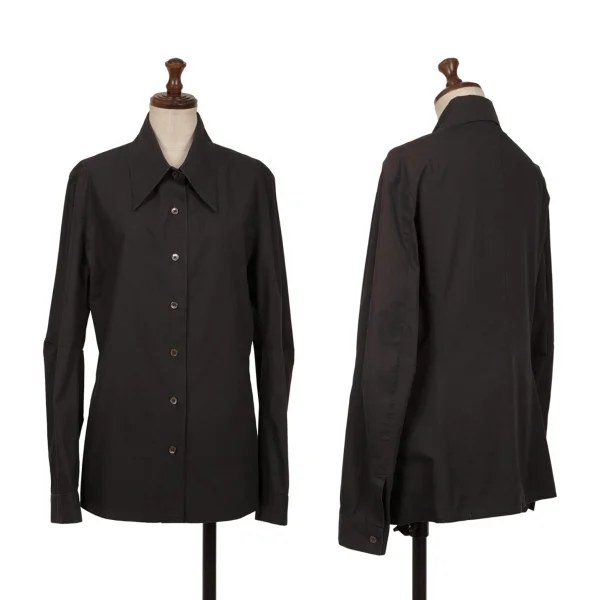 ANN DEMEULEMEESTER Cotton Big Collar Shirt Black 38 K-162211_001