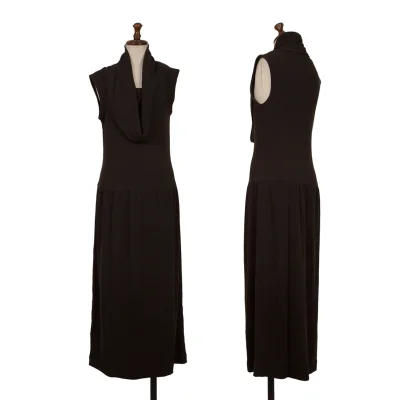 tricot COMME des GARCONS Cotton Draped Neck Sleeveless Dress
