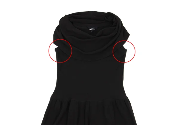 tricot COMME des GARCONS Cotton Draped Neck Sleeveless Dress K-162214_003