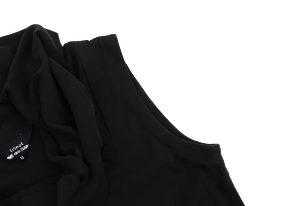 tricot COMME des GARCONS Cotton Draped Neck Sleeveless Dress K-162214_008