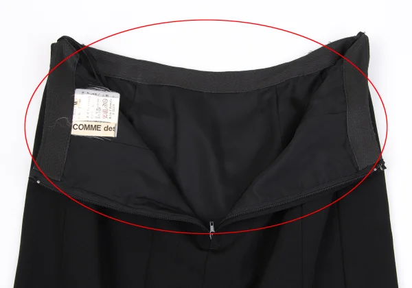 COMME des GARCONS Wool Back Slit Pleated Skirt K-162215_008