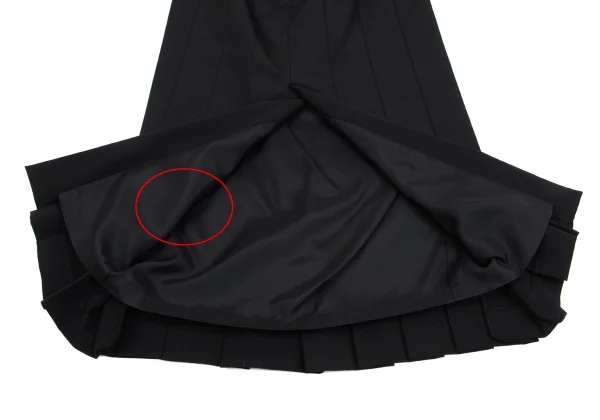 COMME des GARCONS Wool Back Slit Pleated Skirt K-162215_011