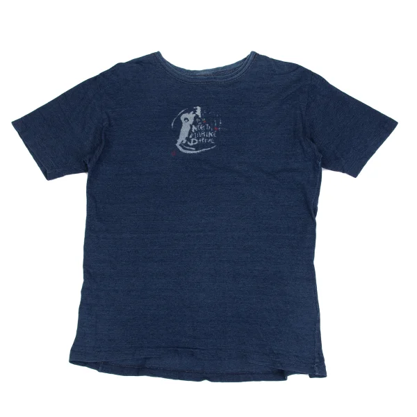 NORTH MARINE DRIVE Dyed Logo Design Short Sleeved T-shirt  Indigo 3 K-162217_001