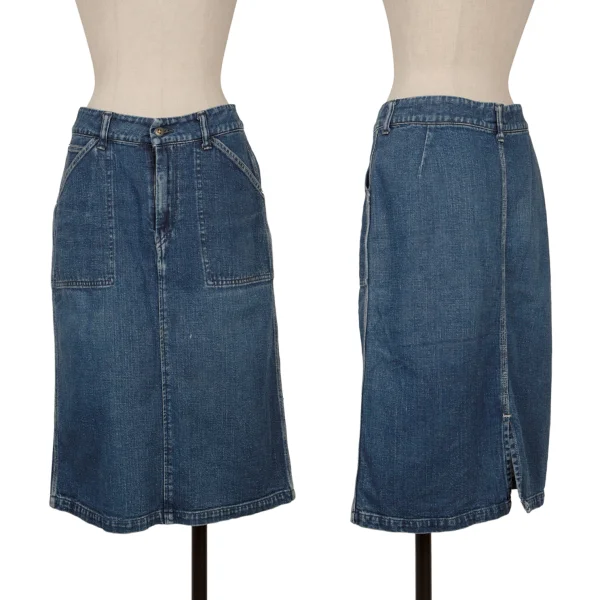 R by 45rpm Patch Pocket Denim Skirt  Indigo 2 K-162219_001