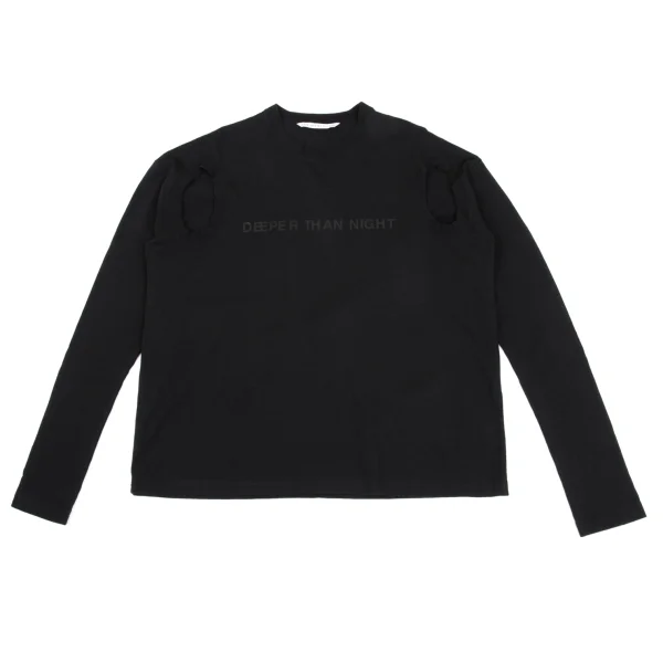JOHN LAWRENCE SULLIVAN Hole Design Long Sleeve Top Black S K-162226_001