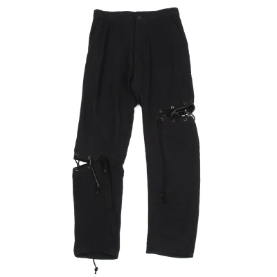 LIMI feu Knees Lace-up Design Wool Pants