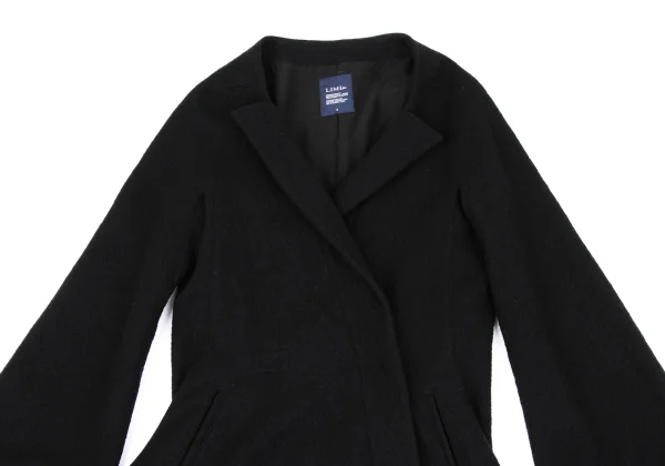LIMI feu Wool Collarless Peak Lapel Design Jacket K-162232_003