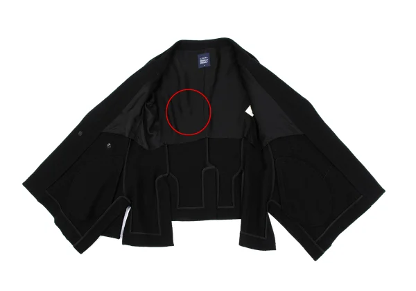 LIMI feu Wool Collarless Peak Lapel Design Jacket K-162232_012