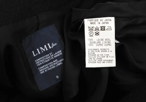 LIMI feu Wool Collarless Peak Lapel Design Jacket K-162232_017