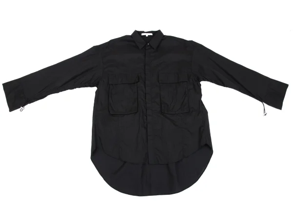 UN3D. Shirring Sleeve Design Pocket Nylon Shirt K-162236_002