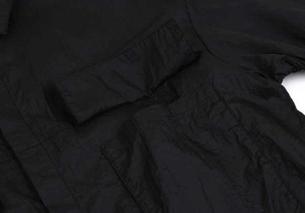 UN3D. Shirring Sleeve Design Pocket Nylon Shirt K-162236_011