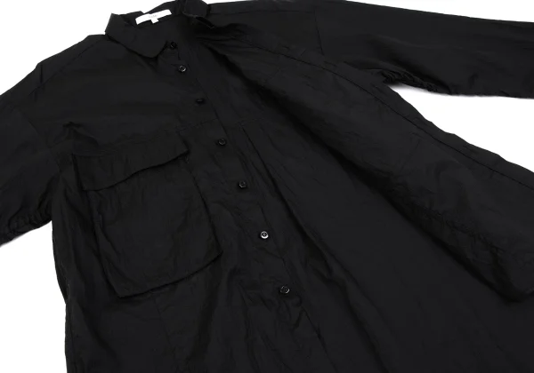 UN3D. Shirring Sleeve Design Pocket Nylon Shirt K-162236_012