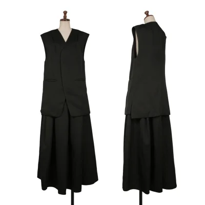 UN3D. Shirring Shiny Jacket & Skirt