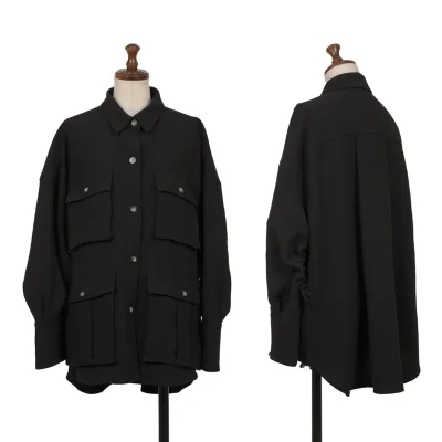 UN3D. Poly Flap Pocket Shirt Jacket