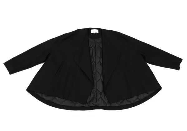 ENFOLD Cotton Rayon Quilted Lining Buttonless Jacket K-162247_002