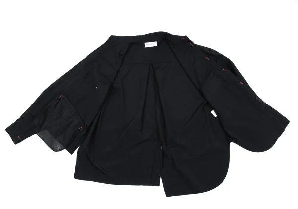nagonstans Color Buttonhole Mesh Pocket Shirt K-162248_011