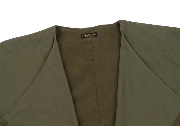 KAPITAL Ripstop Collar-less Jacket K-162250_002