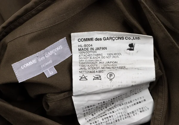 COMME des GARCONS HOMME Cotton Wool Switch Design Long Sleeve Shirt K-162256_017