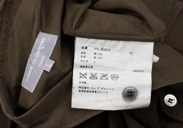 COMME des GARCONS HOMME Cotton Wool Switch Design Long Sleeve Shirt K-162256_018