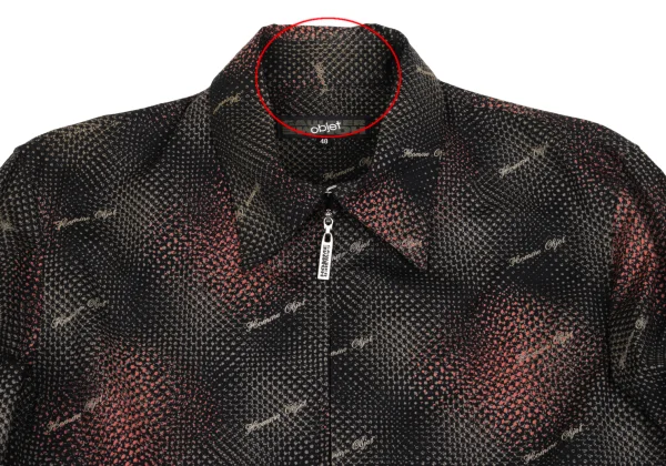 Jean Paul GAULTIER HOMME objet Graphic Logo Printed Zip Shirt Jacket K-162258_002