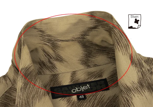 Jean Paul GAULTIER HOMME objet Graphic Printed Open Collar Shirt K-162260_004