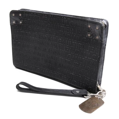 Jean Paul GAULTIER Scratch logo Emboss Clutch Bag