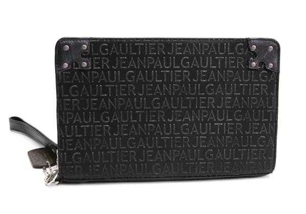 Jean Paul GAULTIER Scratch logo Emboss Clutch Bag K-162263_008
