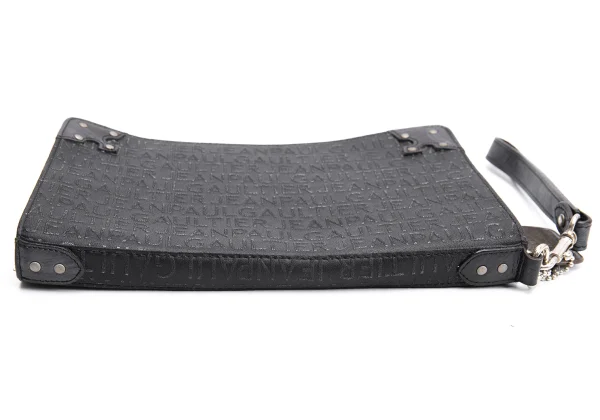 Jean Paul GAULTIER Scratch logo Emboss Clutch Bag K-162263_009