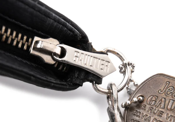 Jean Paul GAULTIER Scratch logo Emboss Clutch Bag K-162263_010