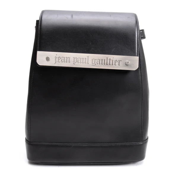 Jean Paul GAULTIER Metal Plate Leather Backpack K-162265_002