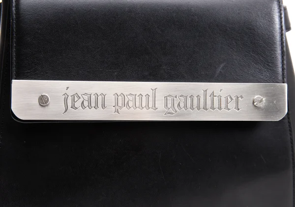 Jean Paul GAULTIER Metal Plate Leather Backpack K-162265_003