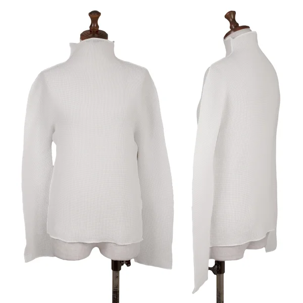 ISSEY MIYAKE me Stretch Pleats High-neck Top White F K-162269_001