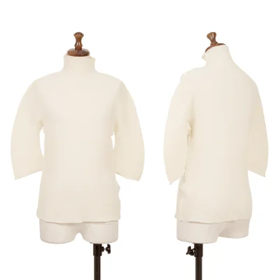 ISSEY MIYAKE me Stretch Pleated High Neck Half Sleeves T-shirt