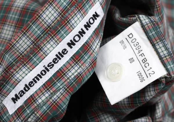 Mademoiselle NON NON Cotton Check Shirt K-162286_014