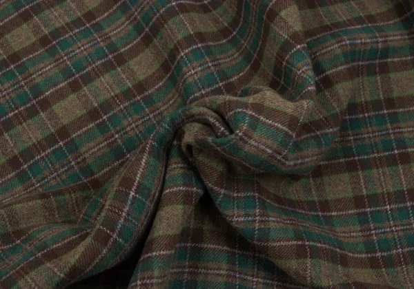 Mademoiselle NON NON Check Switching Collar Design Flannel Shirt K-162289_015