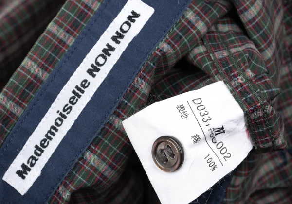 Mademoiselle NON NON Cotton Check Shirt K-162291_018