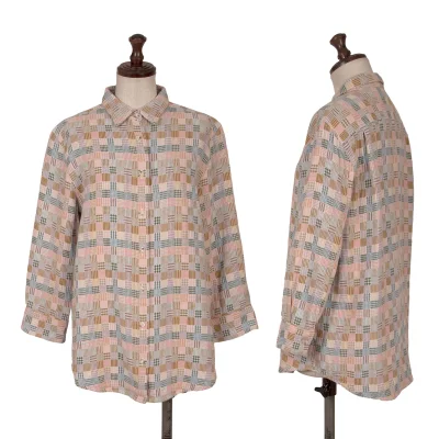 Mademoiselle NON NON Cotton Multi Check Flannel Shirt