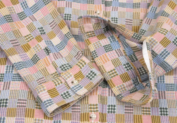 Mademoiselle NON NON Cotton Multi Check Flannel Shirt K-162292_006