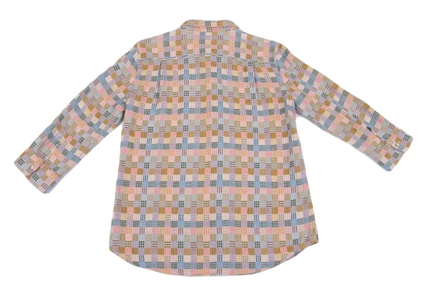 Mademoiselle NON NON Cotton Multi Check Flannel Shirt K-162292_009