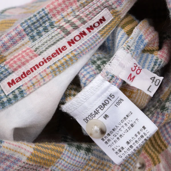 Mademoiselle NON NON Cotton Multi Check Flannel Shirt K-162292_012