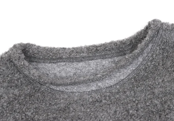 Mademoiselle NON NON Wool Cotton Point Patch Roll Neck Pile Knit K-162294_004